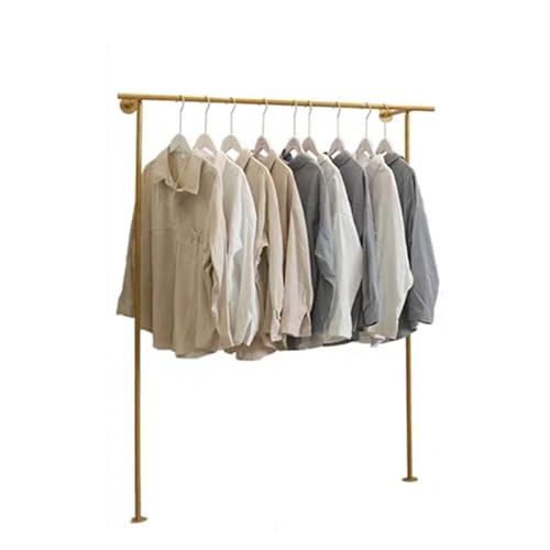 Tringle à vêtements au design loft industriel avec présentoir mural