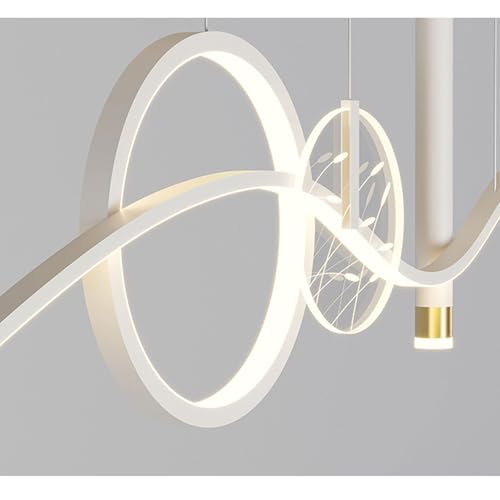 Linear Chandelier 43in Modern Regulable Lámpara Techo LED Suspendida 38W 6