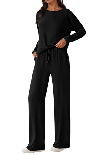 PRETTYGARDEN Womens 2 Piece Outfits Long Sleeve Crewneck Lounge S...