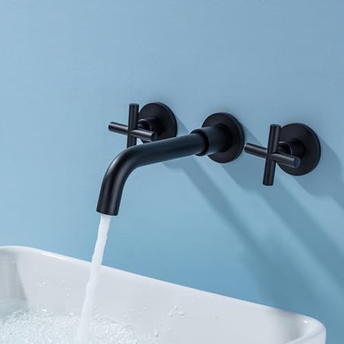Mitigeur de lavabo mural pour éliminer le calcaire et optimiser l'espace