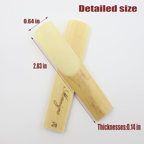 Q QINGGE Alto Saxophone Reeds Strength 2.5 saxophone reeds- Thinner Vamp Cut for Ease of Play,Box of 10