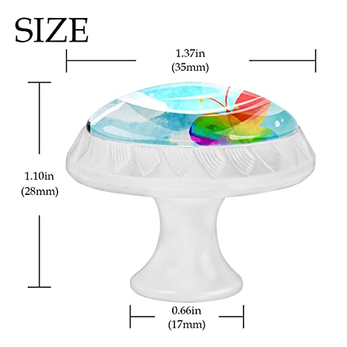 Boutons d'armoires ronds papillon lgbt fierté multicolore - 5