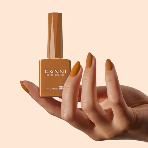 Image of CANNI Brown Gel Nail Polish, 1Pcs Brown Fall Winter Gel Polish Color Nail Polish Gel High Gloss Soak Off U V Gel Nail French Nail Manicure Salon DIY