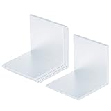 OTTFF 4 Pack L Shape Bracket, 3-1/2' x 3-1/2' x 3-1/2' Aluminum Profile Equal Leg Corner Braces, 5 mm Thick