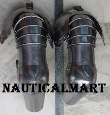 Medieval Knight Gothic PAULDRONS and Hand Guard Set BY NAUTICALMART