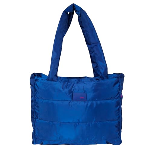 Bolsa Feminina Tote Bag Casual Puffer Glow It By Mari Santos (Azul Royal)