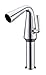 ALFI brand AB1792-PC Polished Chrome Single Hole Tall Cone Waterfall Bathroom Faucet, Silver