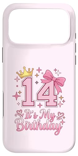 It's My 14�΂̒a���� ���̎q �R�P�b�g���{�� �s���N 14�� �X�}�z�P�[�X iPhone 17 Pro Max �p