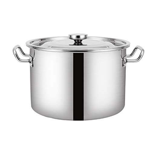 Genérico Olla Grande de inducción de Acero Inoxidable de 22 l, Honda, versátil para Todo Tipo de Fuegos, Ideal para sopas, guisos y Mucho más (tamaño: 35 x 23 cm)