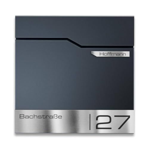 Metzler Design Briefkasten Thobe - inkl. V2A Edelstahl-Namensschild -...