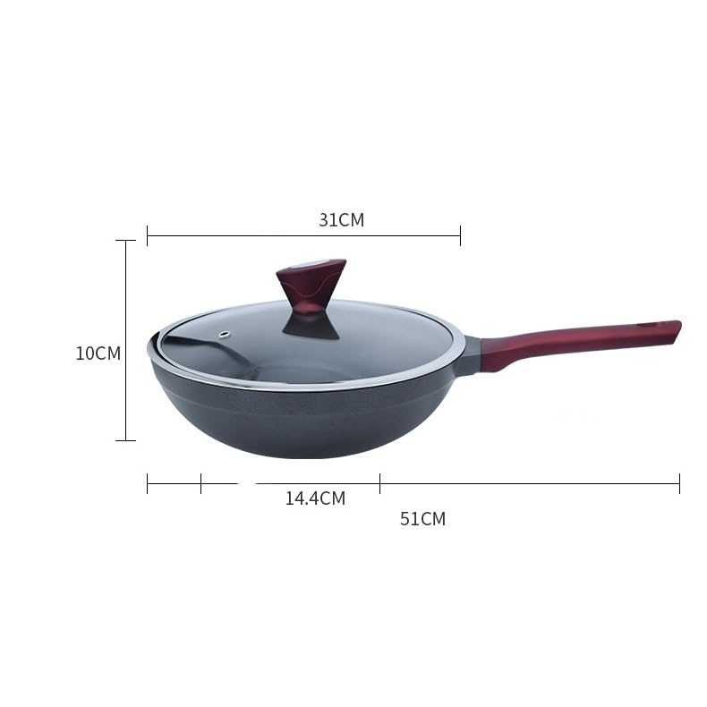 Wok tradicional chino de hierro con recubrimiento antiadherente miniatura 2
