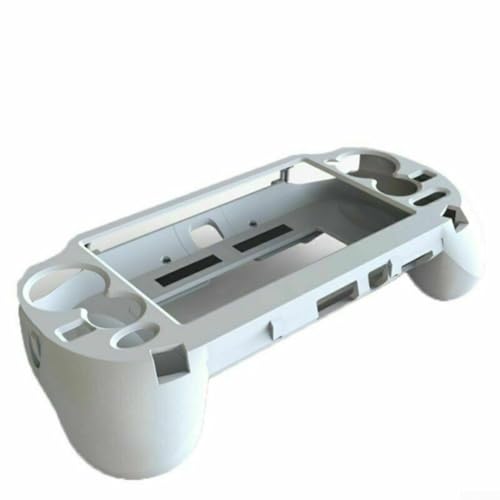 Funda protectora ABS compatible con PS Vita 1000 con cubiertas de gatillo L2 R2 y agarre estructurado para un mejor manejo y durabilidad duradera (blanco)