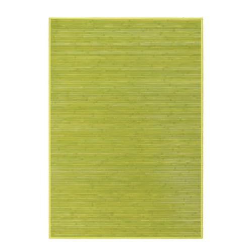LOLAhome Alfombra de bambú Verde de 140x200 cm, Antideslizante, Anti Manchas, Resistente a la Humedad, para Salón, Dormitorio, Cocina, Baño, Pasillo, Garaje