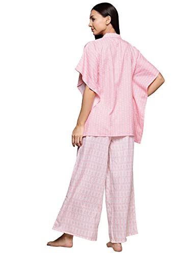 Image of ZIYAA Women Women's Orange Rayon Night Suit Set