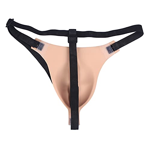 AJIU Roupa íntima realista com bico de camelo escondido, calcinha artificial para Crossdressing masc