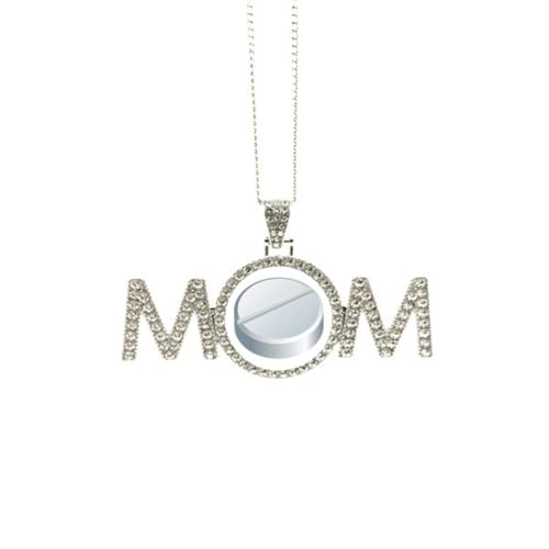 Collier fête des mères pilule blanche idée cadeau maman original