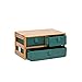Produktbild GAONAN Holz Desktop-Organizer, Schminktisch Veranstalter mit Schubladen, for Desktop-Speicher for Ihren Bürobedarf, Fernbedienung, Schmuck, Smartphone und Make-up Desktop-Schrank