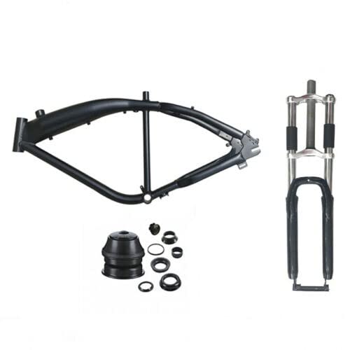 Black Felt Faker Gas Tank Frame 3.4L, 26inch Black Suspension Fork, Headset for Motorized Bicycle