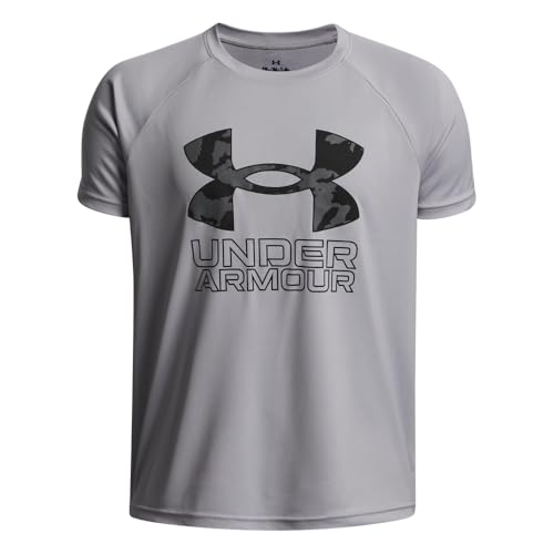 Image of Under Armour Boys' Tech Hybrid Printed Fill Short-Sleeve T-Shirt