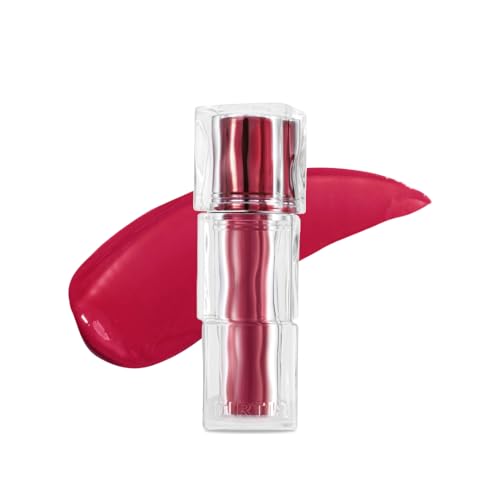 TIRTIR [*Mini Size Waterism Tinted Lip Gloss #19 Bad Rosy, 0.06 Fl Oz – Kiss Ready Lipgloss, 12H Long Lasting Non Sticky Natural Tinted Glow Korean Multiuse Cheek and Lip Tint for Women gift