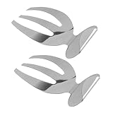 PEPLAYTAL 2 Stück Salatkralle Aus Edelstahl Salatzange Hände Gemüse Silberne Salathände Klaue X Spülmaschine Salatzange Rostfrei Salat Krallen Salat Serviergabel Silver Rostfreier Stahl