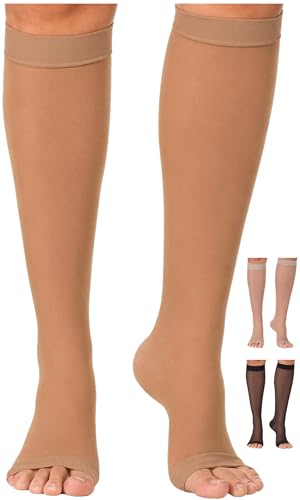Image of ABSOLUTE SUPPORT Sheer Knee High Compression Socks 20-30mmHg