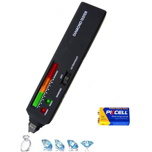 Diamond Tester Professional Diamond Tester Pen with UV Light, Jewelry Gem Tester Pen,Portable