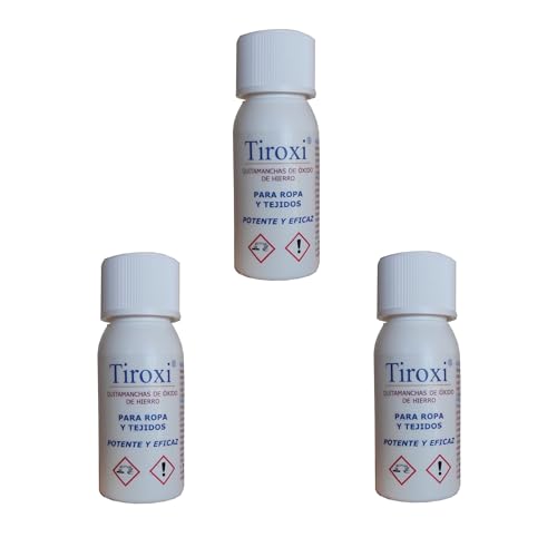 Tiroxi Quitamanchas de óxido de hierro para ropa y Tejidos (Pack 3-50 mL)