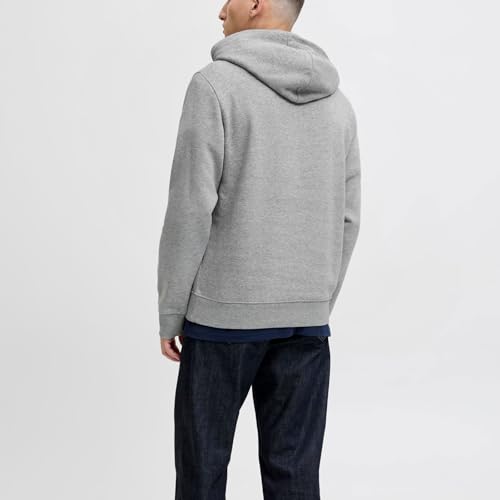 JACK & JONES Herren Hoodie Kapuzenpullover Urban Sweat Hood, Farbe:Grau, Artikel:-Grey Melange, Größe:L 3