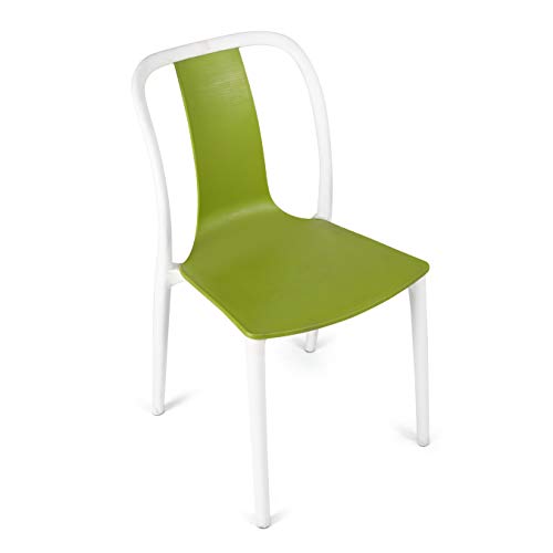 Image of Cello Cheer Chair Set Pack of 2 - Green, White | Strong and Durable | Easy to Clean | Chair for Living Room, Bed Room, Kitchen, Office Room, Outdoor | 3 Years Warranty