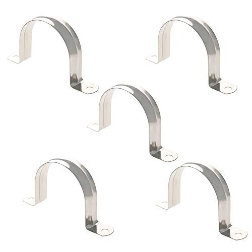 uxcell - Cinghia rigida per tubi da 63 mm, 2 fori per tubi in acciaio uxcell - Cinghia rigida per tubi da 63 mm, 2 fori per tubi in acciaio