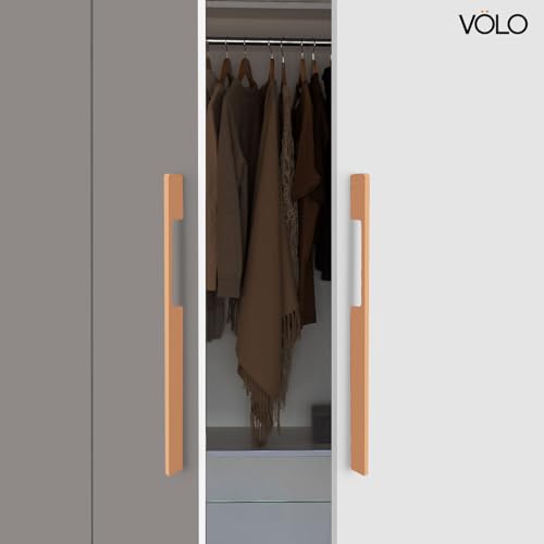 Image of VOLO Wardrobe Cabinet Handle - Multi-Use Pull Handle for Wardrobe, Drawer, Sliding Closet, and Door in Kitchen, Office, and Bedroom Pack of 1 (Rose Gold, 450MM (18 Inch))