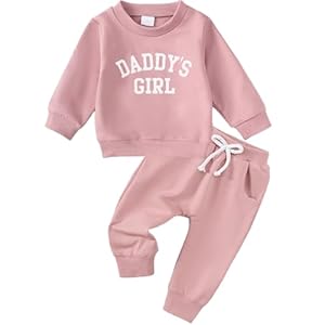 Yvowming Toddler Baby Boy Girl Clothes Long Sleeve Sweatshirt Pullover Tops + Joggers Pants Outfit Set