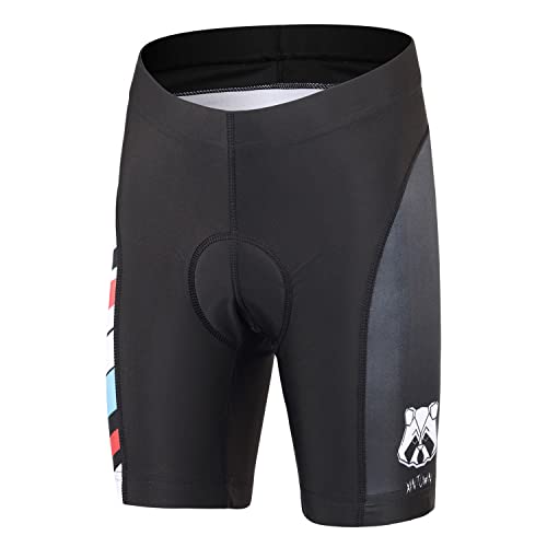 SXSHUN Maillot Ciclismo Niños Conjunto De Ropa Verano Bicicleta Manga Corta +Pantalones Cortos, Pantalones De Oso, 13-14 años