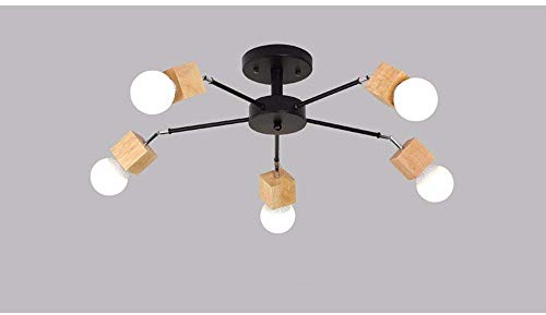 Plafonnier extérieur abrité LED bois design moderne 60x25cm lumière chaude - 3