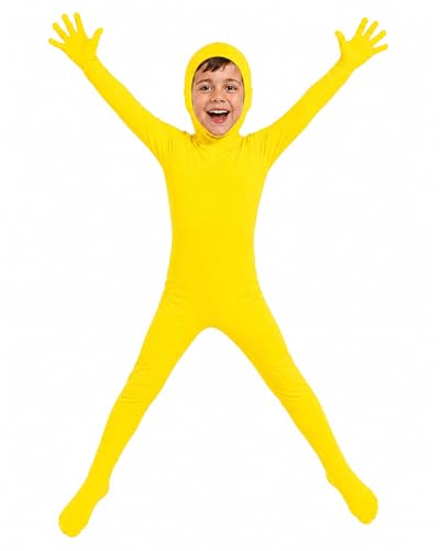 Disfraz corporal de spandex para niño color amarillo talla M