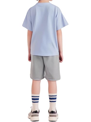 TiaoBug Unisex Kids Athletic Clothing Quickdry Tshirt Shorts Set For Tennis Badminton Running Gym Activities4