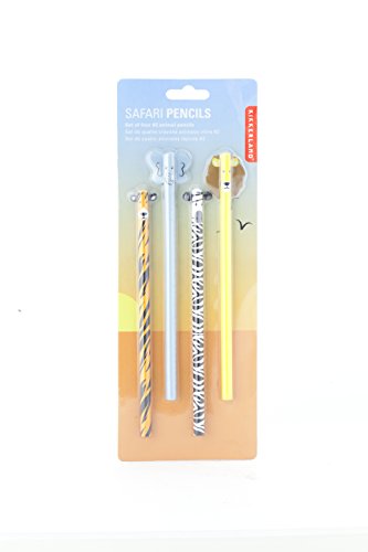 Set de 4 lápices Safari Kikkerland miniatura 4