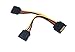 Price comparison product image MainCore 15cm Sata Power Splitter Y Cable Adapter Sata Plug to 2x Sata Female Connectors for Connect two hard drives or Sata powered devices form one power source motherboard.etc.