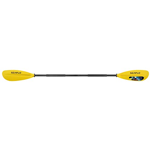 Seaflo Remos de Dos Palas para Adulto 220 cm Amarillo/Verde/Negro (Amarillo)