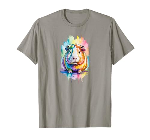 Cute Guinea Pig Rainbow Hamster Pet Lovers Animal T-Shirt