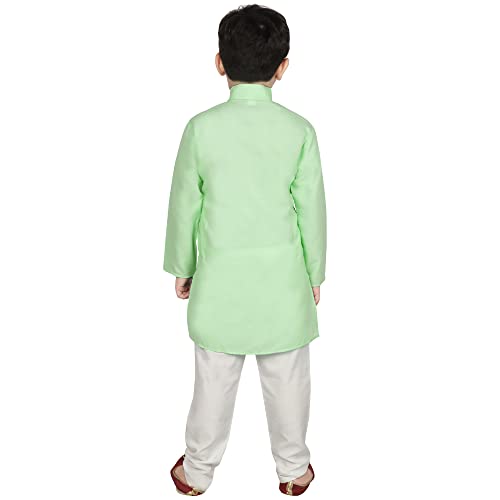 Image of SG YUVRAJ Raw Silk Kurta Set for Boys
