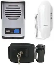 Kit Interfone Porteiro Eletrônico Agl Fechadura Elétrica
