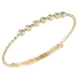 [アトラス] Atrus 18金 ブレスレット 人気 バングル レディース 形状記憶 簡単着脱 フリーサイズ マグネット ゴールド 18k イエローゴールドk18 sn