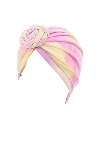 HZUX Fashion Hijabs for Women Tie-Dye Soft Head Headwear Cancer Chemo Turban Wrap Scarf Cap