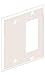 Panduit MP2GRBWH Metal Double Gang Rectangular/Blank Faceplate, 600 Voltage, White