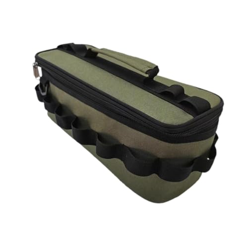 Menolana Camping Kitchenware Tableware Storage Bag Camp Organizer Portable with Double Zippers Cooking Utensils Pouch for BBQ, Green