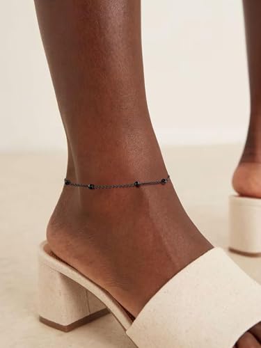 ChainsPro Anklets for Women Waterproof, Adjustable Stainless Steel/ Sterling Silver/14K Gold Plated Ankle Bracelets for Women, Non Tarnish Layered Anklets Beach Jewelry Gifts for Swimming & Daily Wear (Send Gift Box) - Image 4