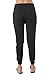 Khanomak Women's Drawstring French Terry Joggers with Front Pockets (Medium, Black)