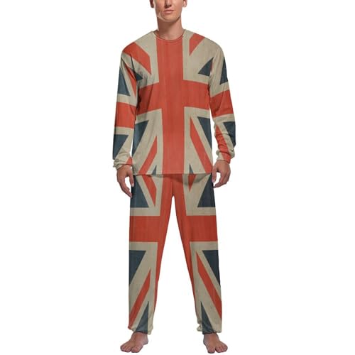 Pijama homme drapeau britannique avec haut manche longue et pantalon de nuit